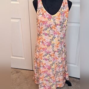 J. Jill Sleeveless Floral Print Midi Dress    Size 12